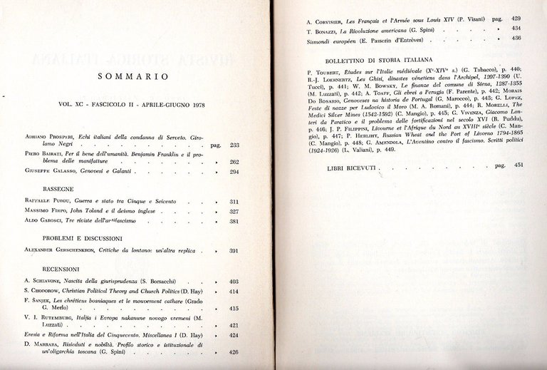 Rivista Storica Italiana 1978 fascicolo 11 | Immagine Gallery 2