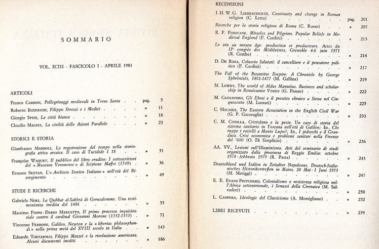 Rivista Storica Italiana 1981 fascicolo 1 | Immagine Gallery 2
