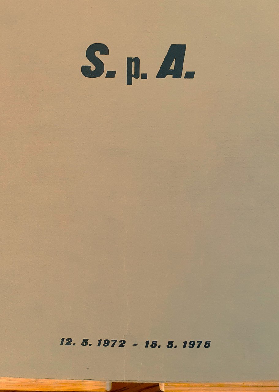 S.p.A. 12. 5. 1972 - 15. 5. 1975 Poesia visiva