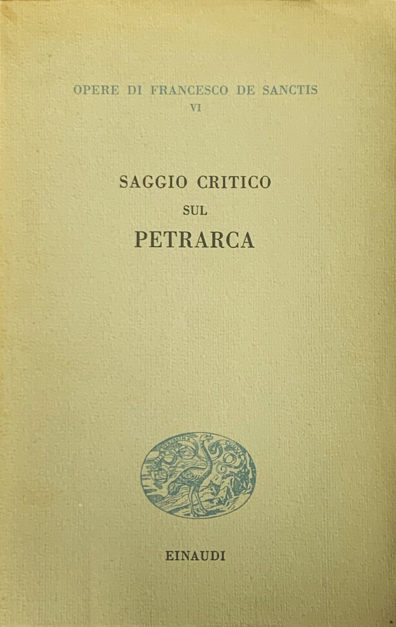 Saggio critico sul Petrarca