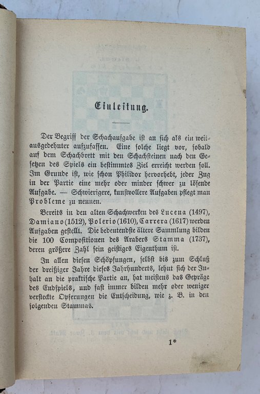 Sammlung leichterer Schachaufgaben. Erster Theil