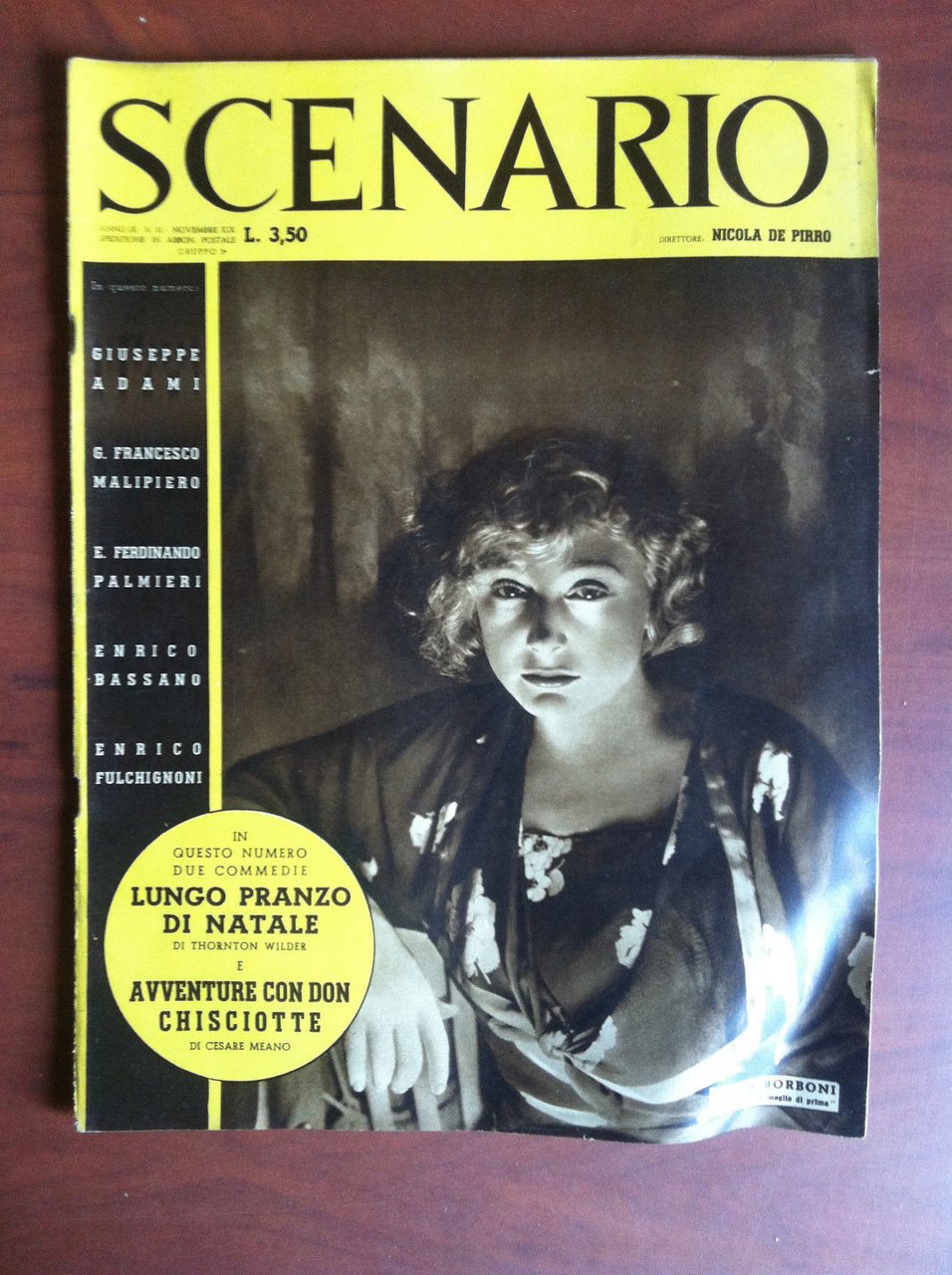 Scenario n^ 11 Anno IX Novembre XIX Cover Paola Borboni …