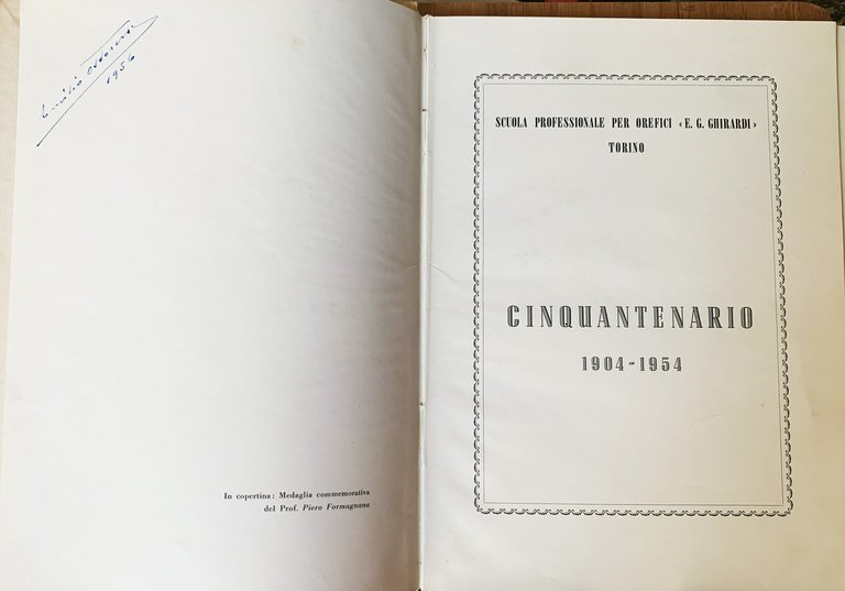 Scuola Professionale per Orefici "E. G. Ghirardi" Torino, Cinquantenario 1904-1954
