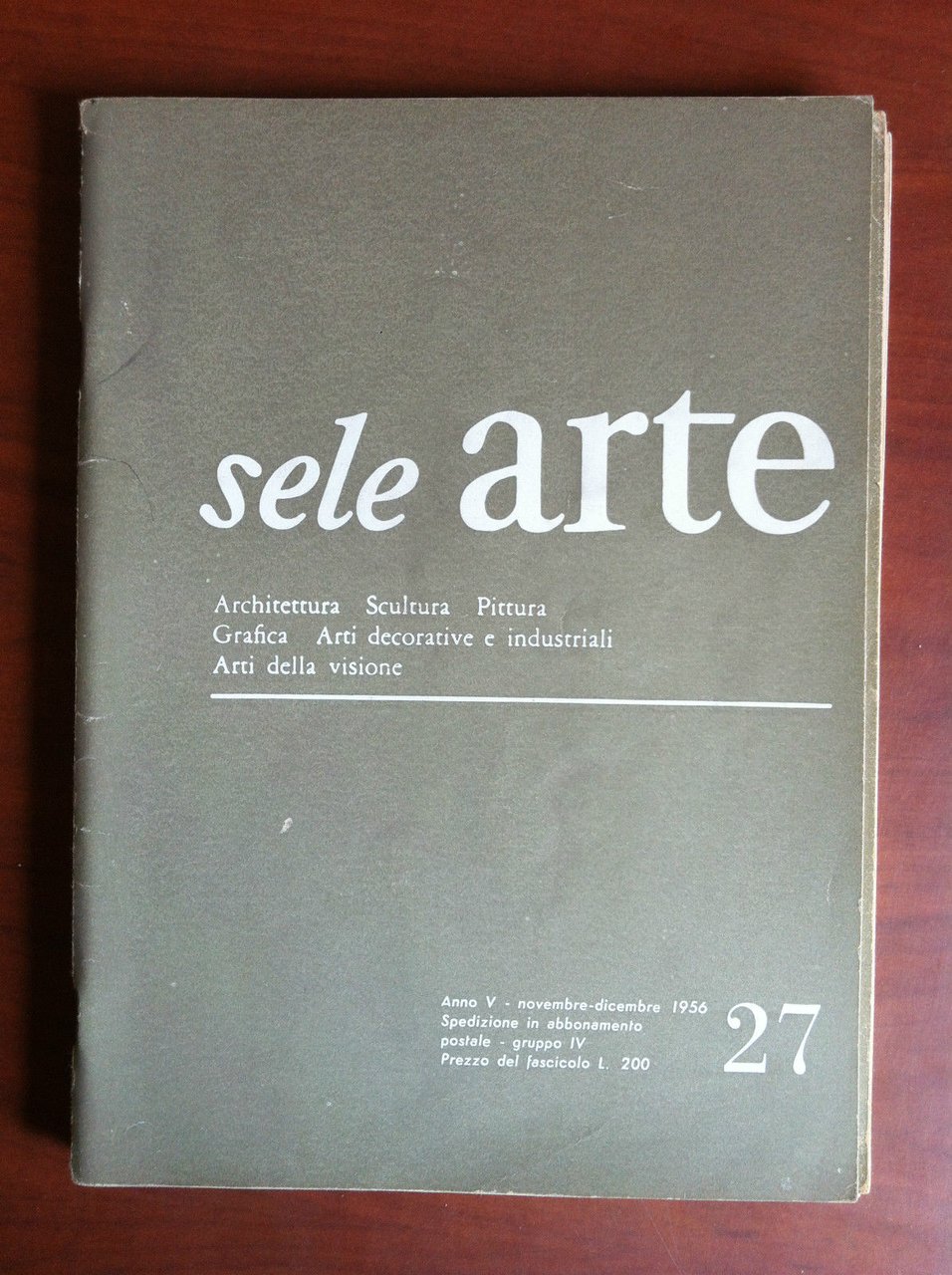 sele ARTE Anno V n^ 27 Novembre/Dicembre 1956 - E17654 | Immagine principale