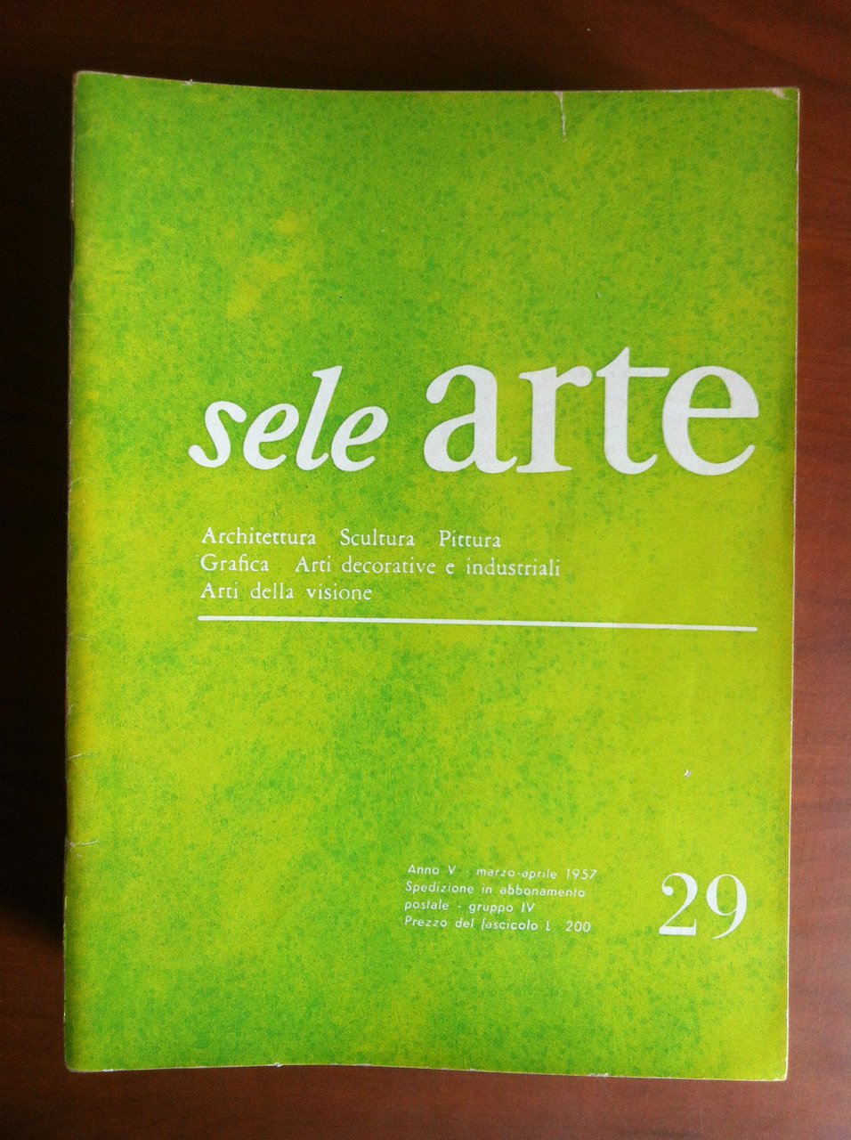 sele ARTE Anno V n^ 29 Marzo/Aprile 1957 - E17657 | Immagine principale