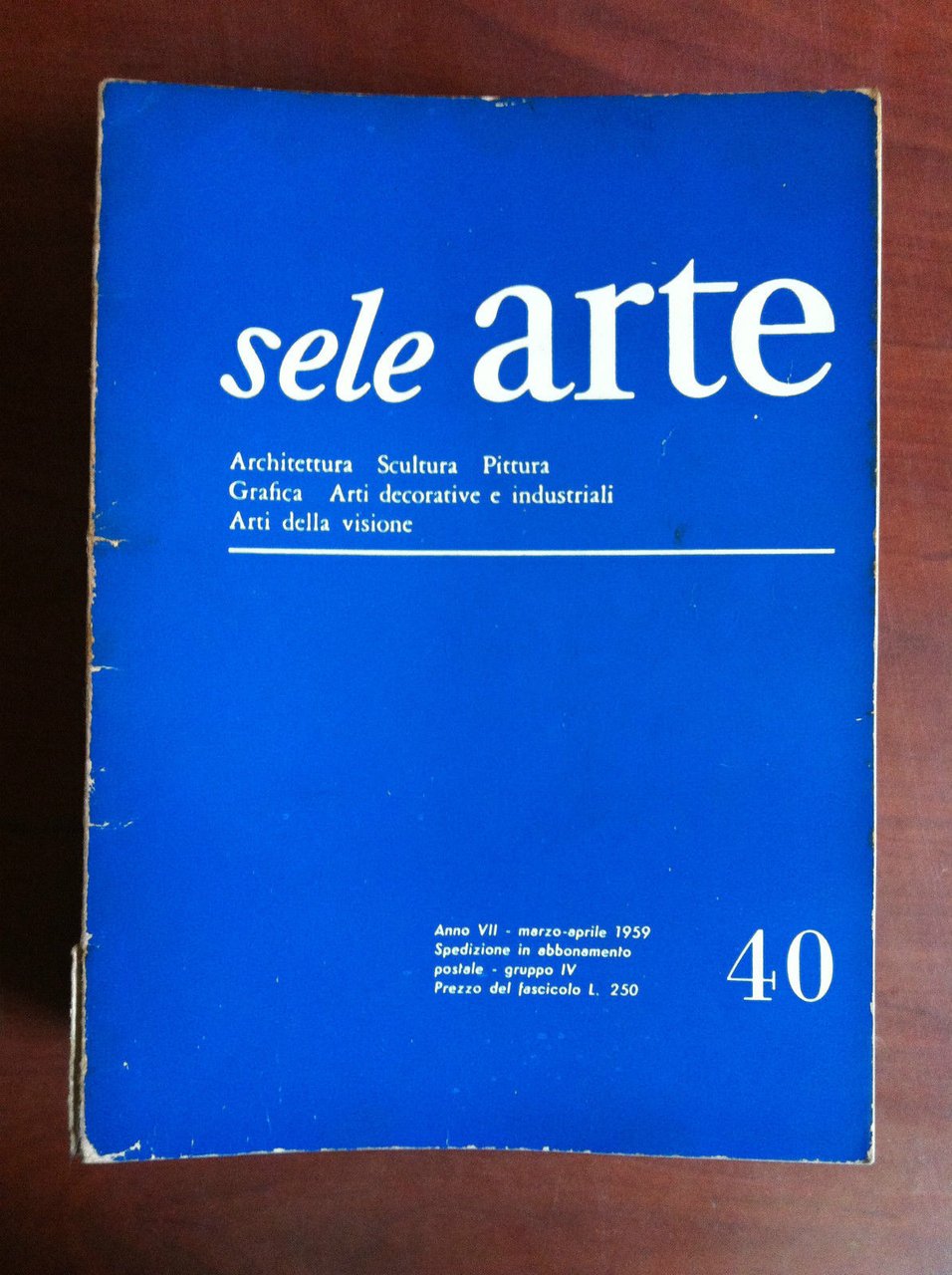 sele ARTE Anno VII n^ 39 Marzo/Aprile 1959 - E18868 | Immagine principale