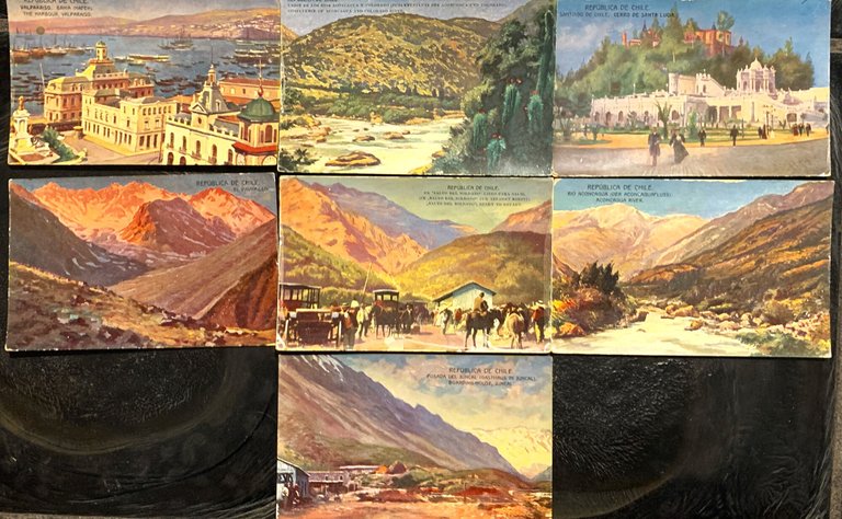 sette Cartoline originali Republica de Chile non viaggiate
