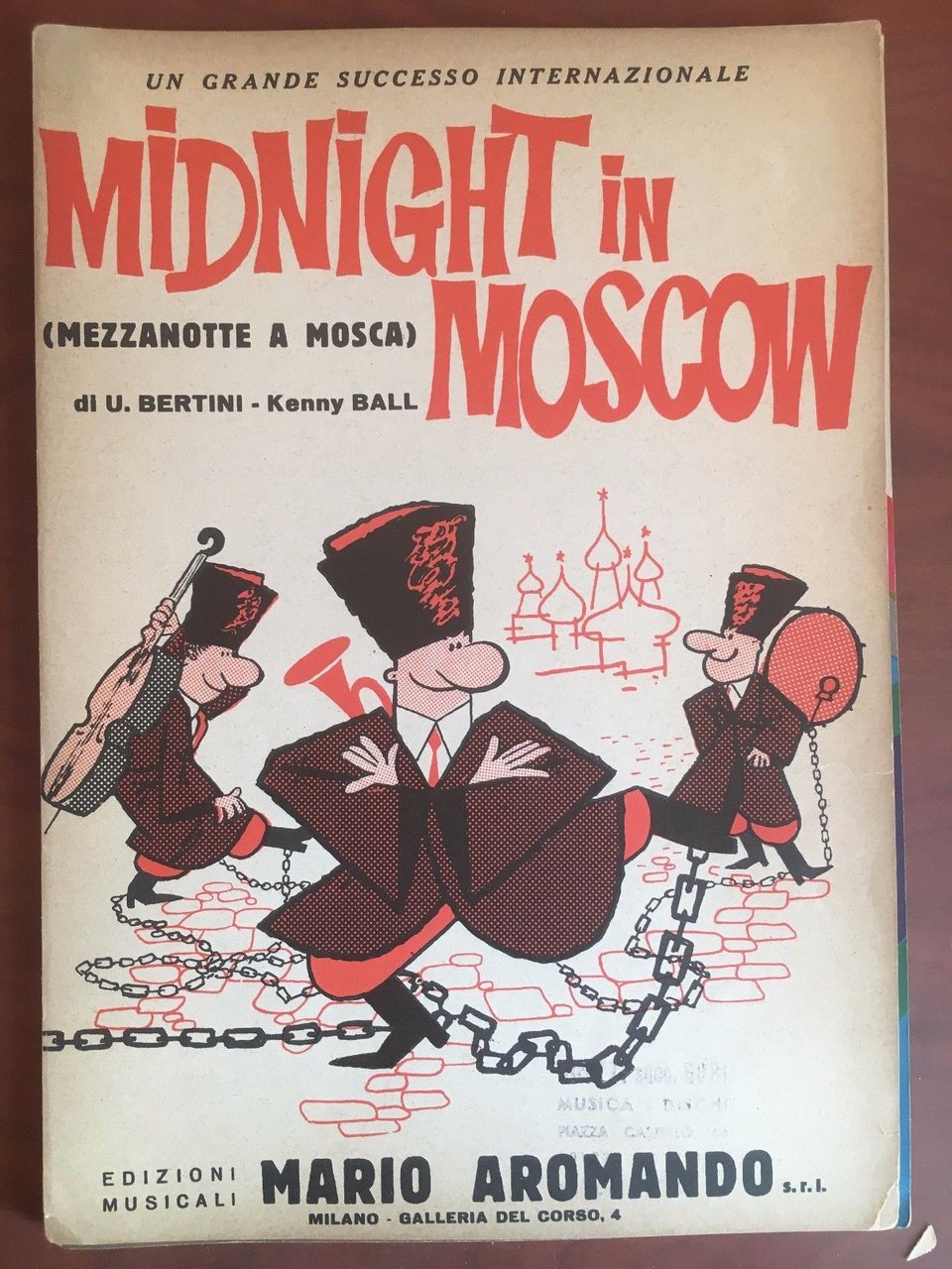 Spartito musicale Midnight in Moscow U. Bertini Kenny Ball 1970 …