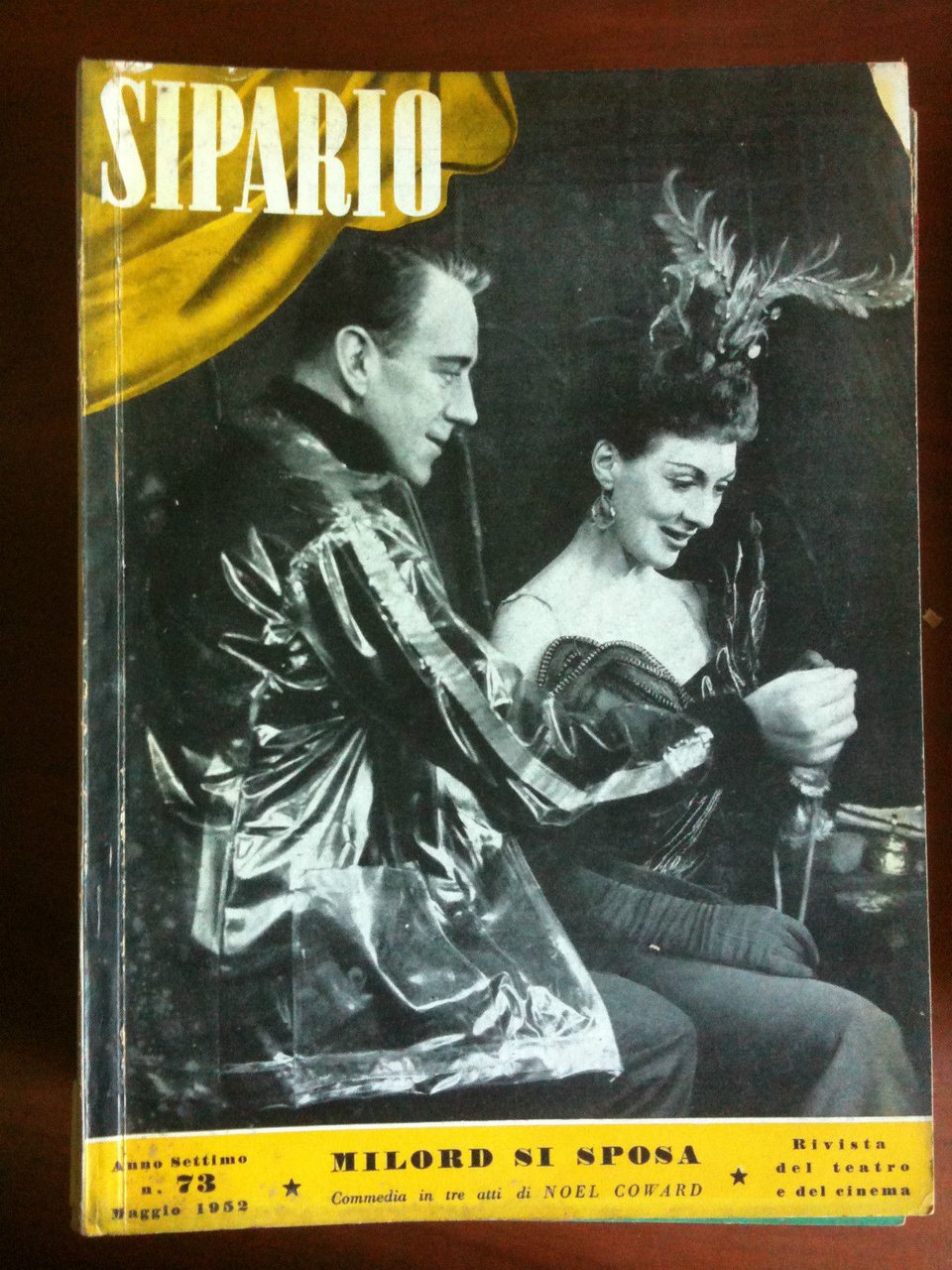 Spiario Anno VII n^ 73 Maggio 1952 Rivista del teatro …