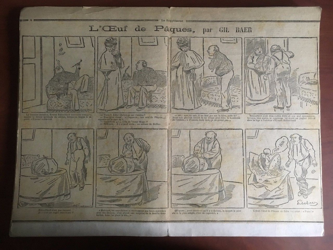 Stampa originale fine '800 da Le Supplément Gil Baer - …