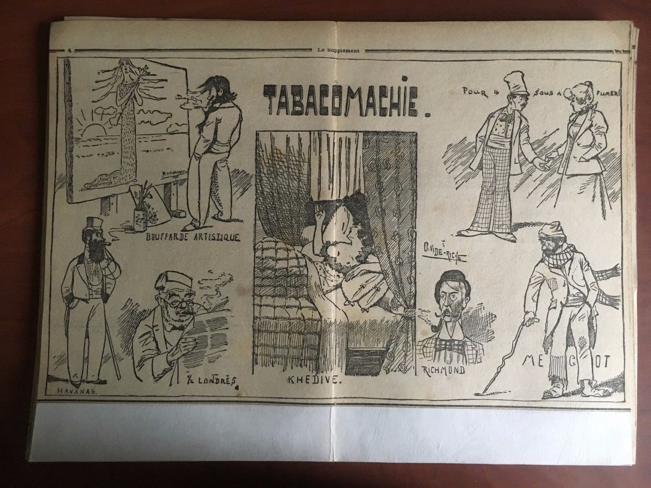 Stampa originale fine '800 da Le Supplément O. Vide-Riche - …