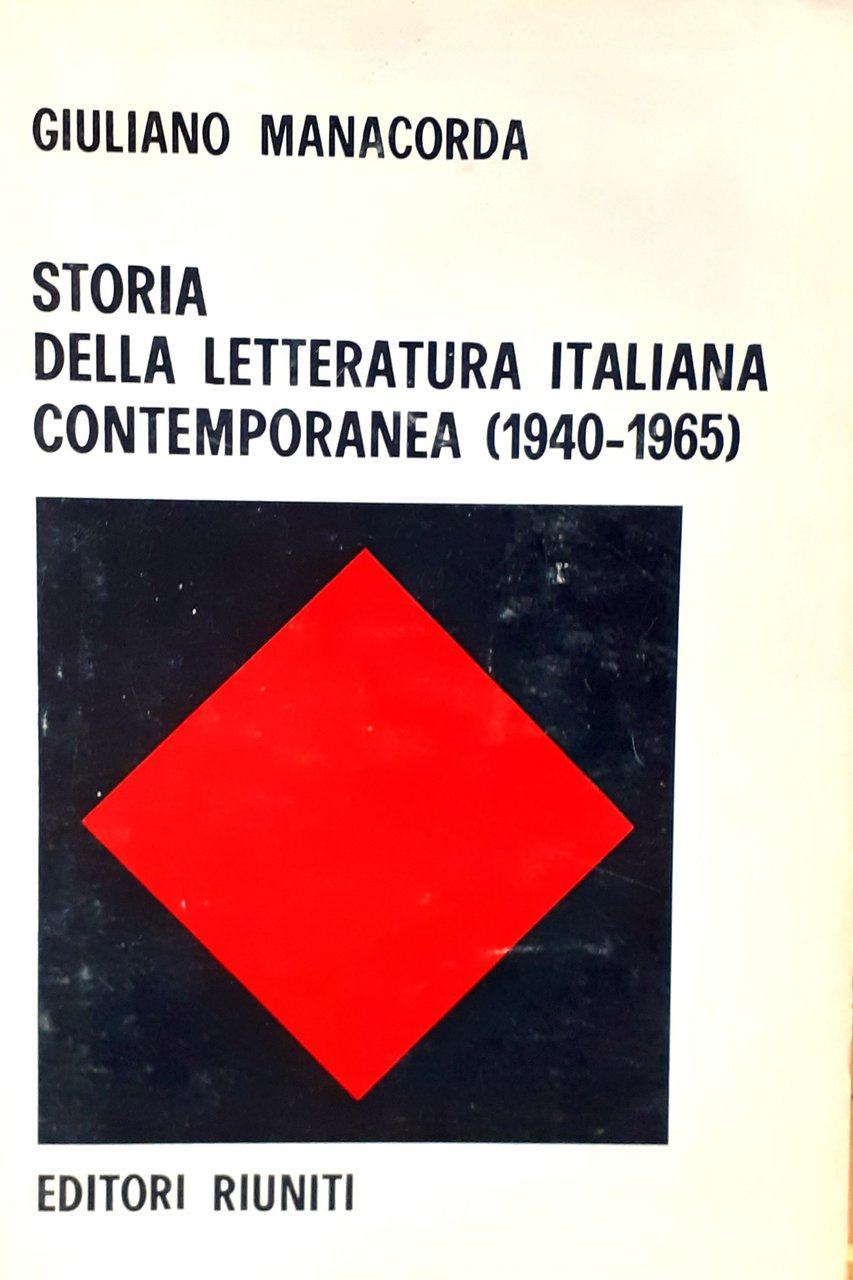 Storia della letteratura italiana contemporanea (1940-1965)