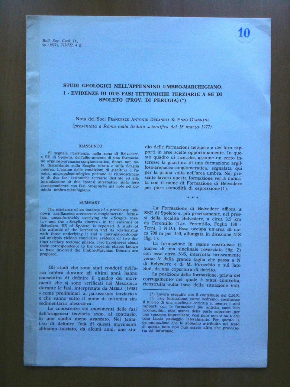 Studi geologici appennino umbro-marchigiano evidenze due fasi tettoniche Spoleto