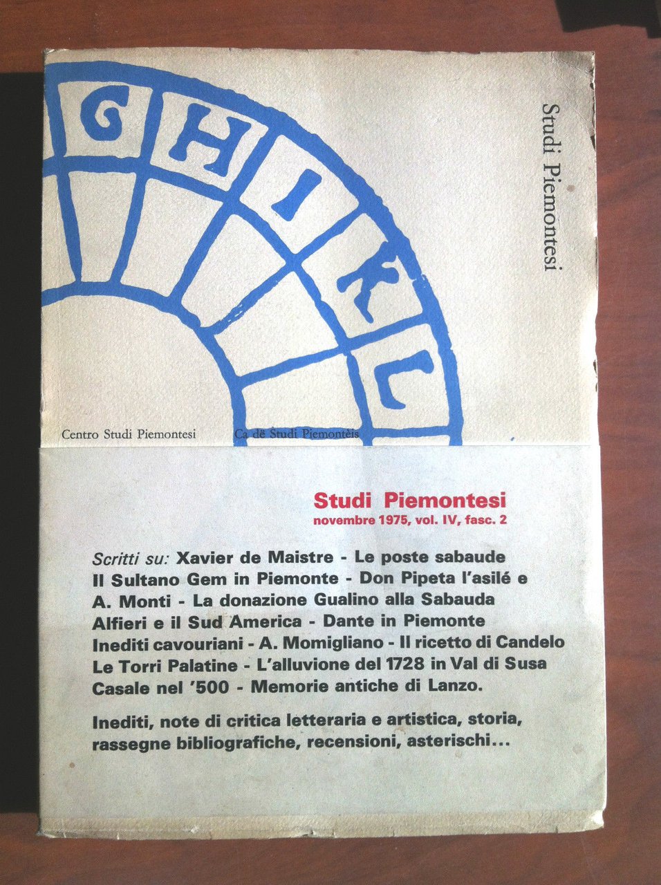 Studi Piemontesi novembre 1975 vol. IV, fasc. 2