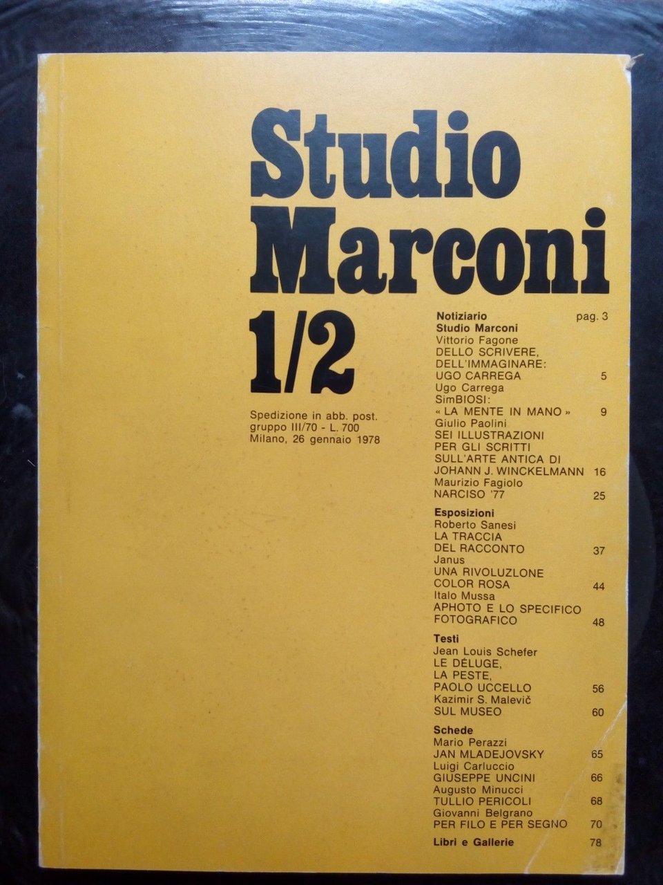Studio Marconi 1/2 gennaio 1978 | Immagine principale