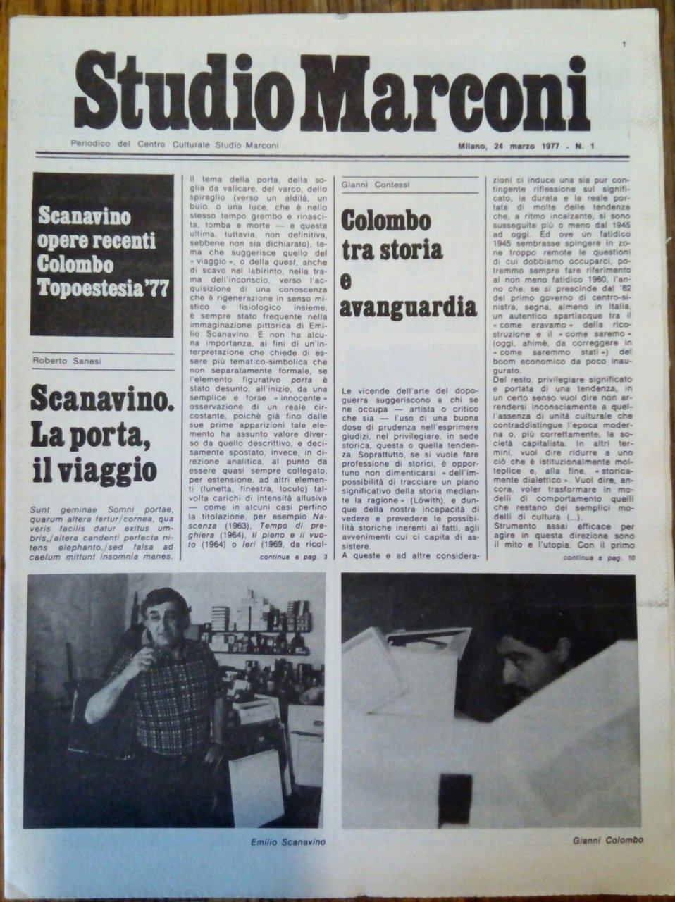 Studio Marconi periodico 24 marzo 1977 n.1