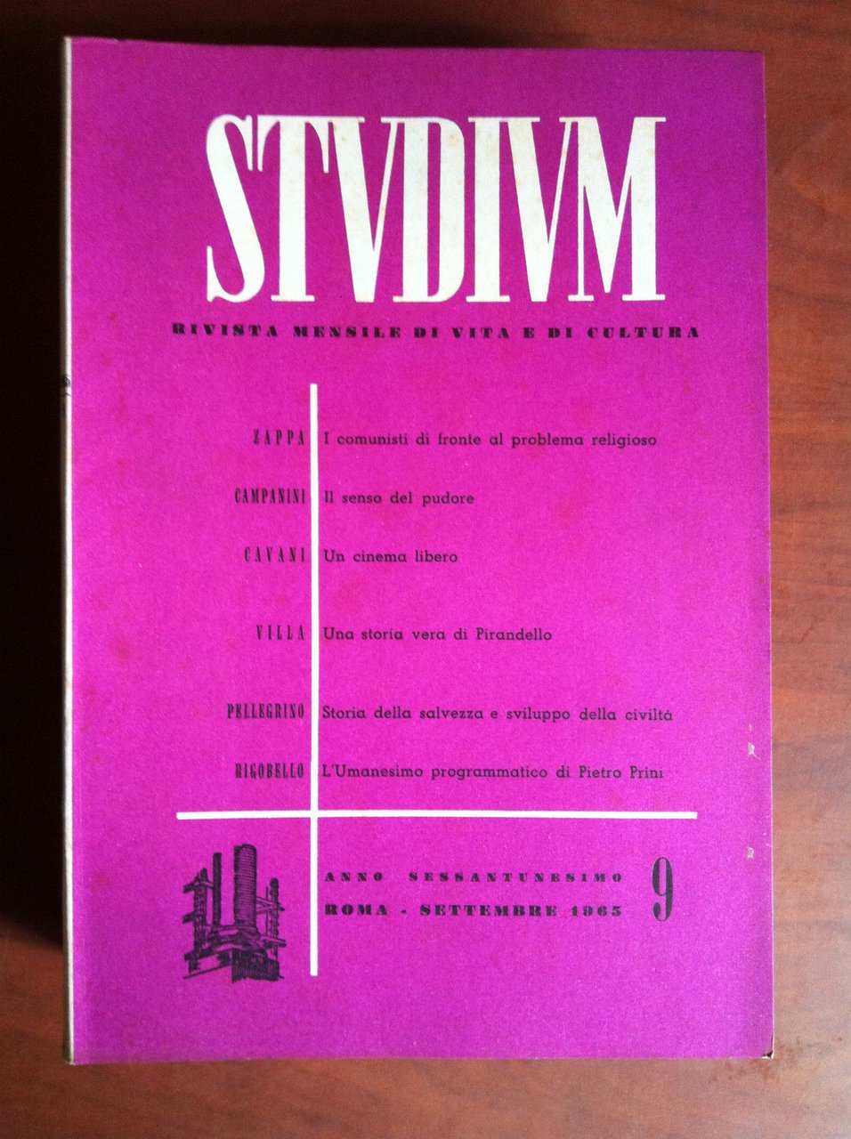 Studium n^ 9 anno 61^ Settembre 1965 - E13560 | Immagine principale