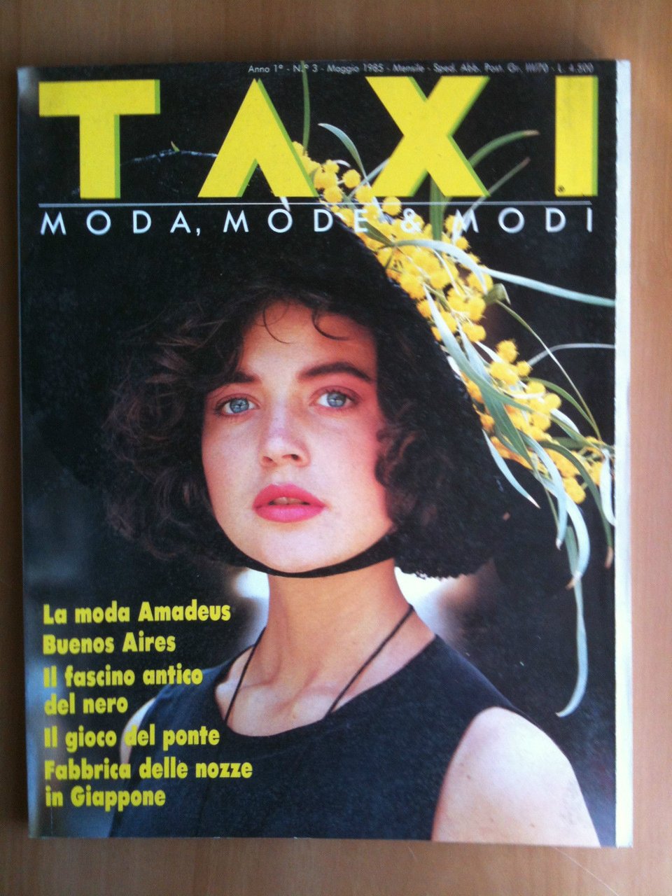TAXI Moda Italia anno 1 n^3 Maggio 1985