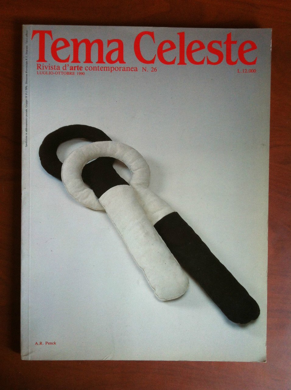 Tema Celeste Art Magazine n^ 26 Luglio/Ottobre 1990 Cover: A.R. …