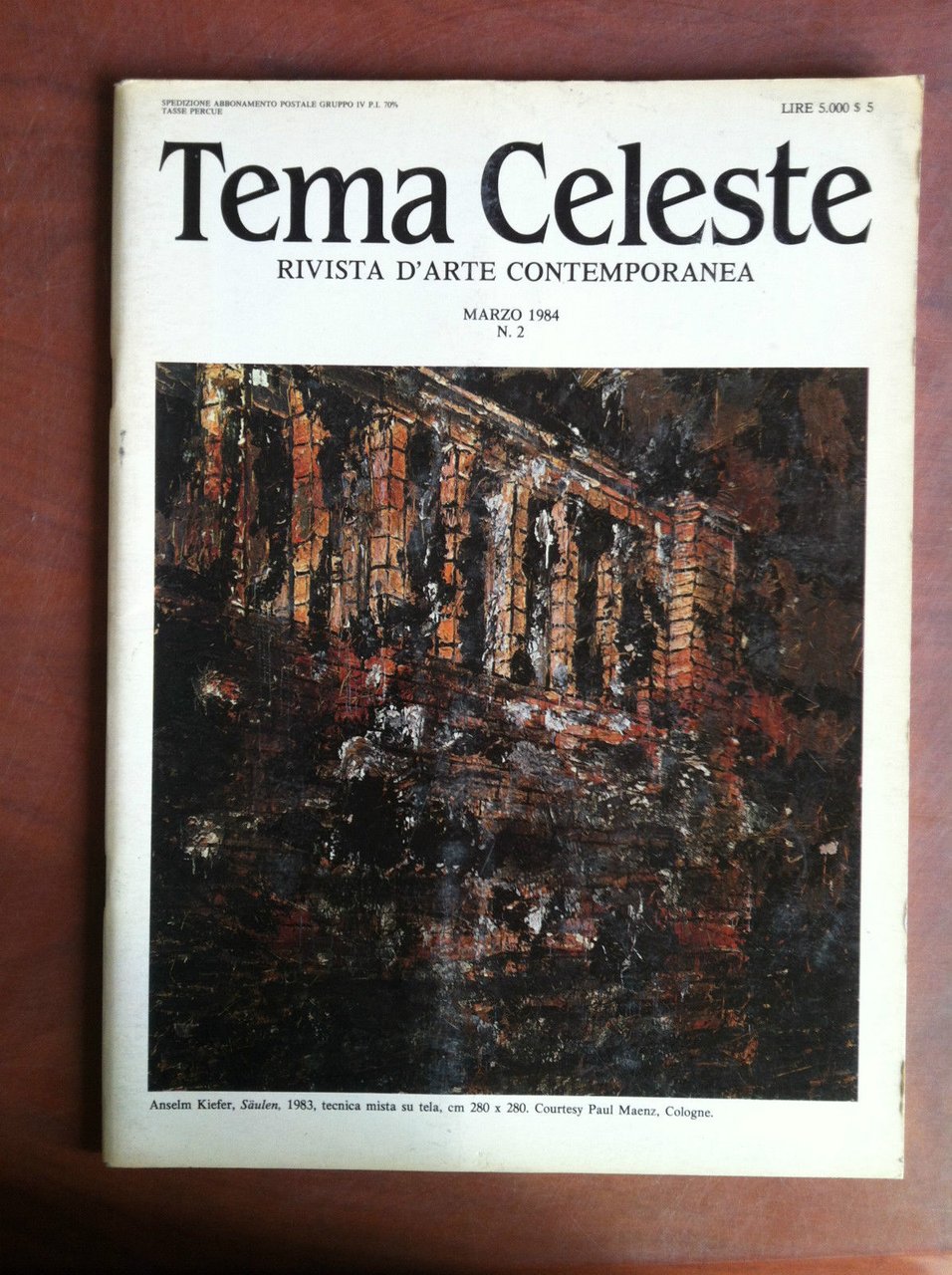 Tema Celeste Rivista d'Arte contemporanea n^ 2 Marzo 1984