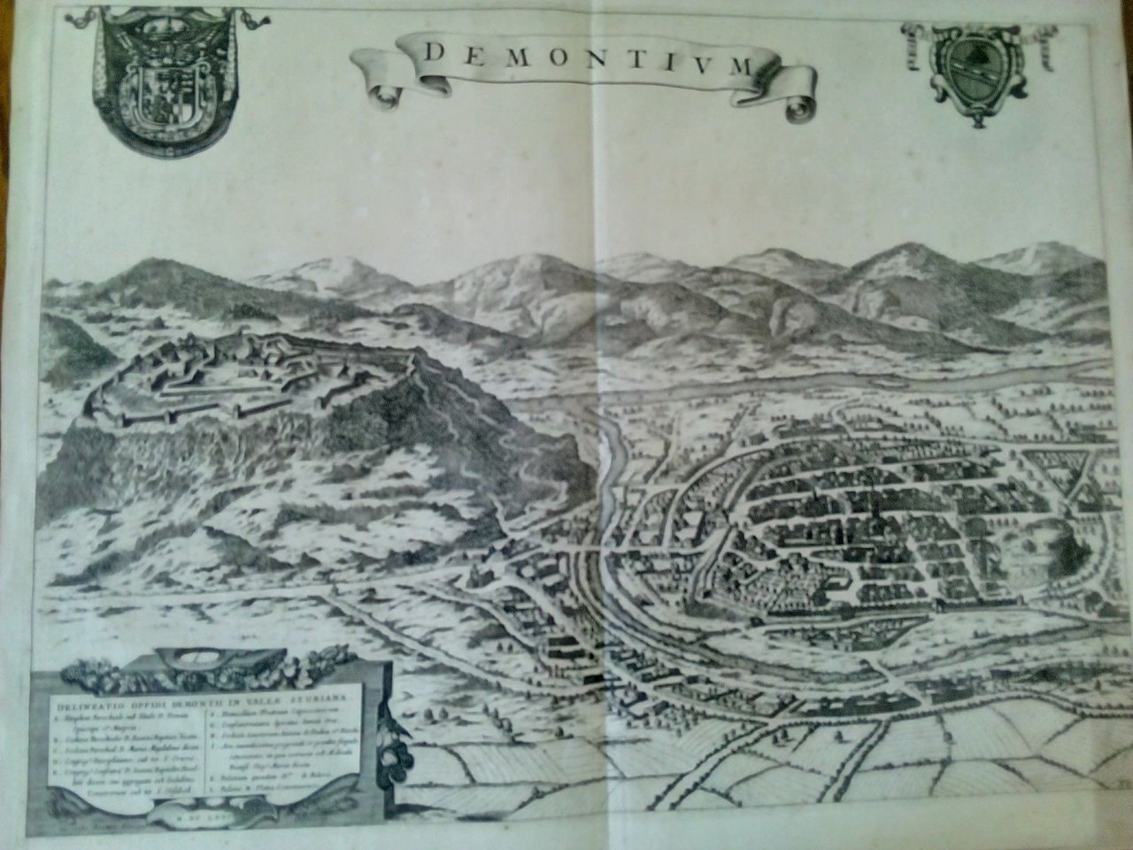 Theatrum Sabaudiae veduta di Demonte del Boetto Giovenale 1725
