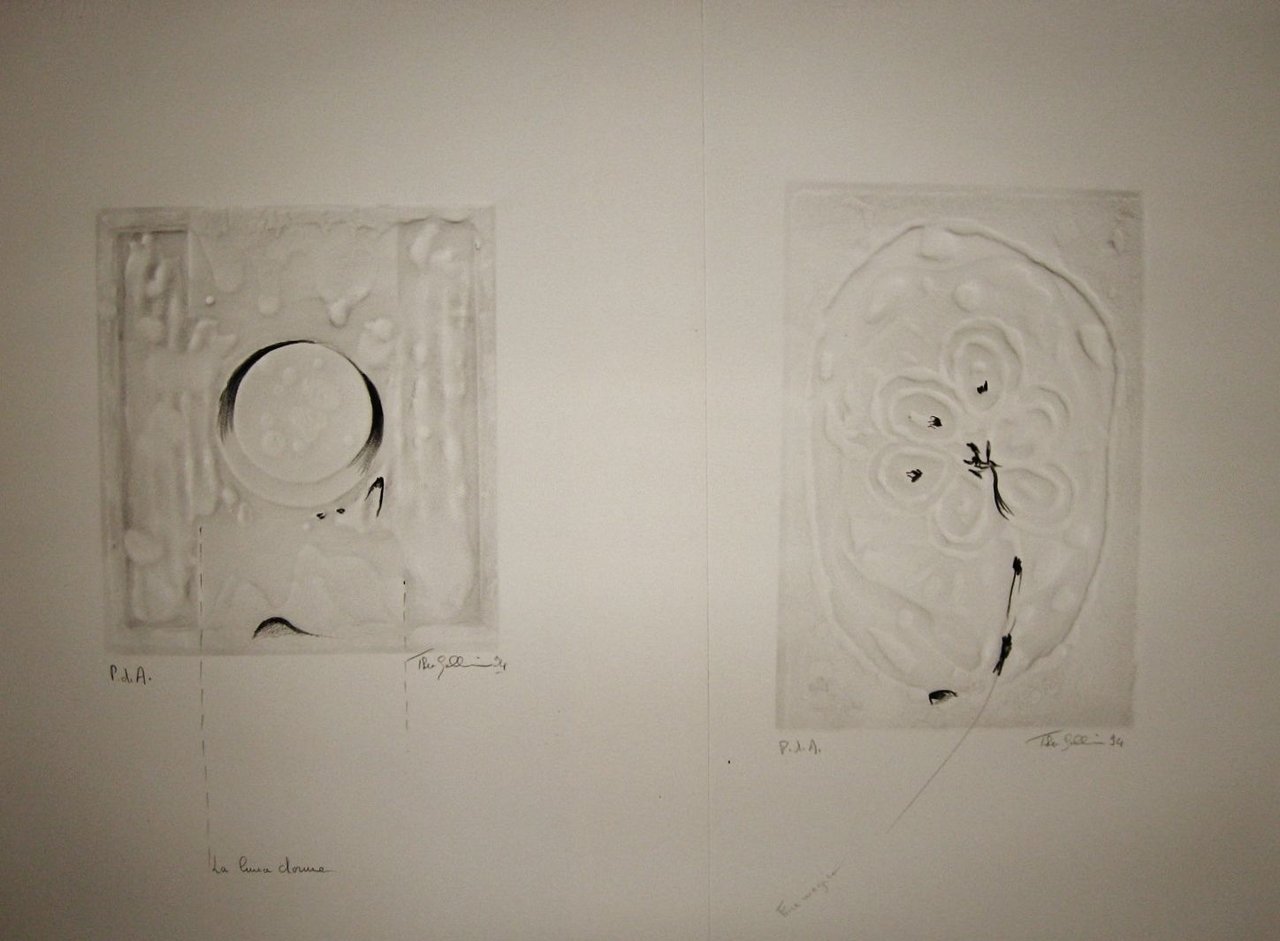 Theo Gallino 2 calcografie con garanzia