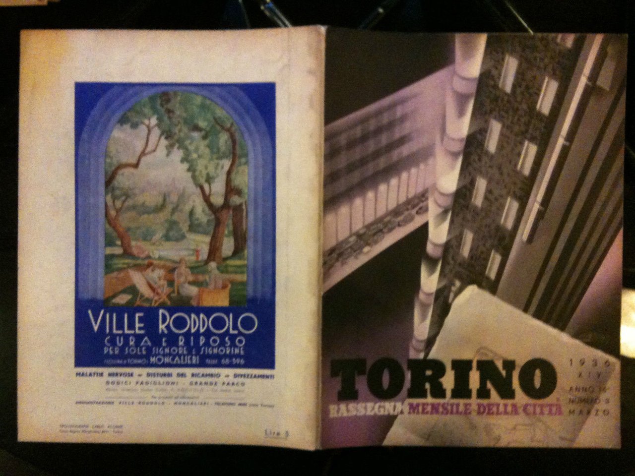 TORINO 1936 XIV anno 16^ numero 3 Marzo - copertina …