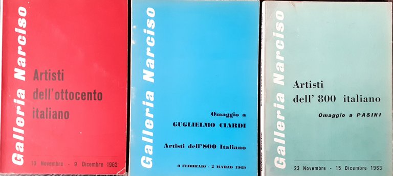 Tre cataloghi Galleria Narciso anni '60