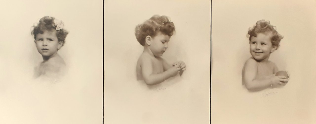 Tre ritratti di bimba fotografata da O. Ecclesia Torino anni …