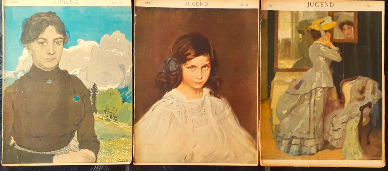 Tre riviste Jugend n^ 11-28-51 anno 1907 | Immagine principale