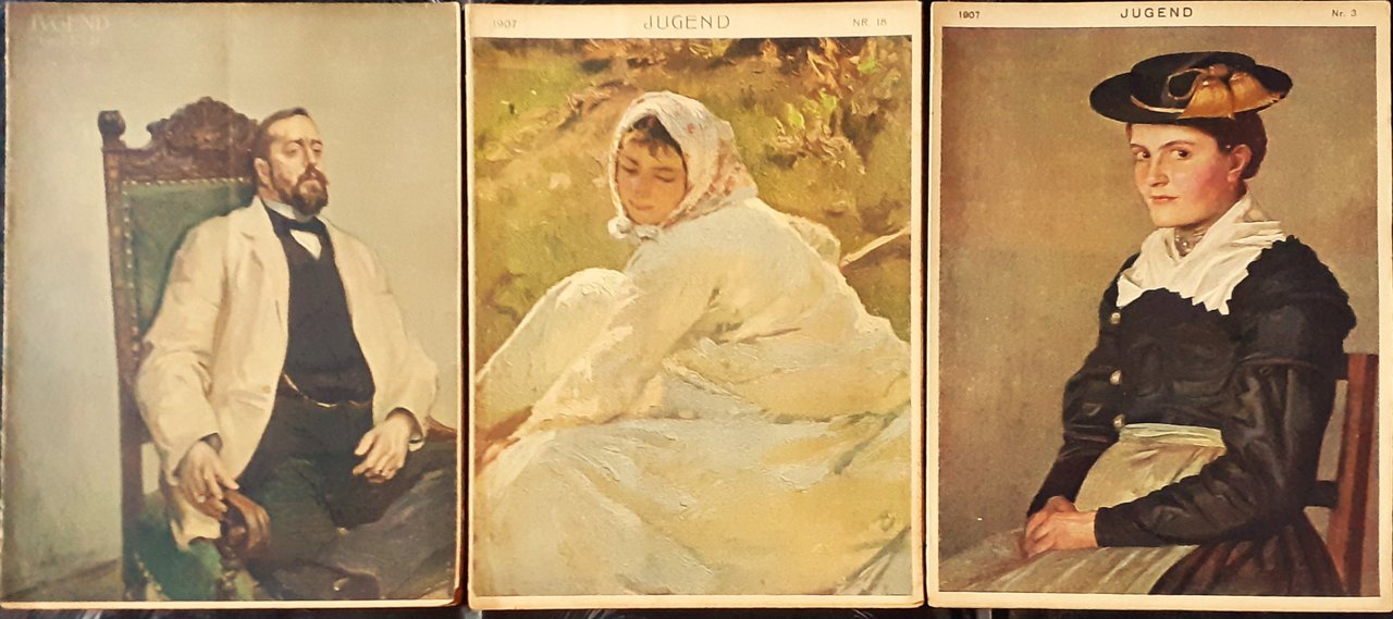 Tre riviste Jugend n^ 3-18-21 anno^ 1907 | Immagine principale