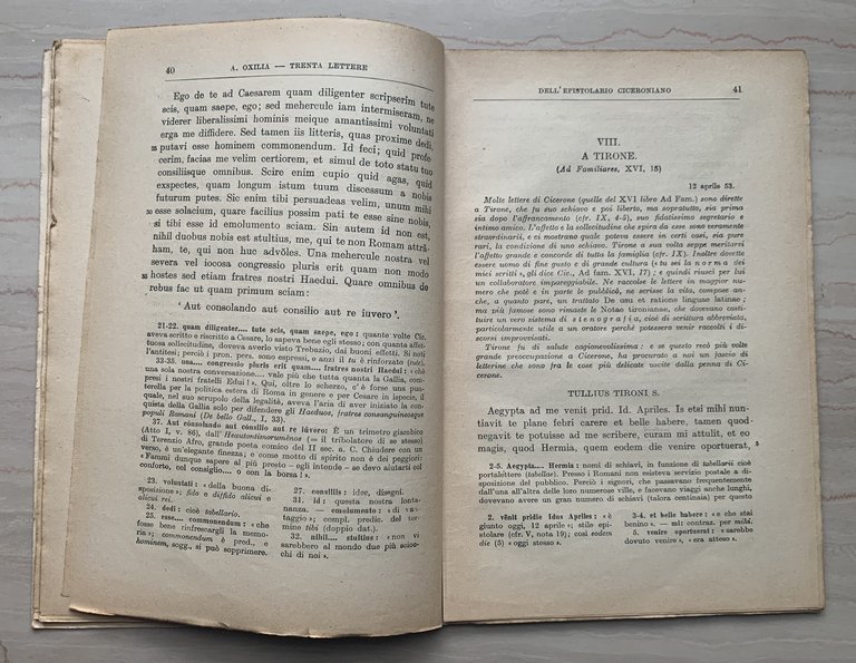 Trenta Lettere dell'Epistolario ciceroniano: M. Cicerone, Q. Cicerone, Cesare, Pompeo, …
