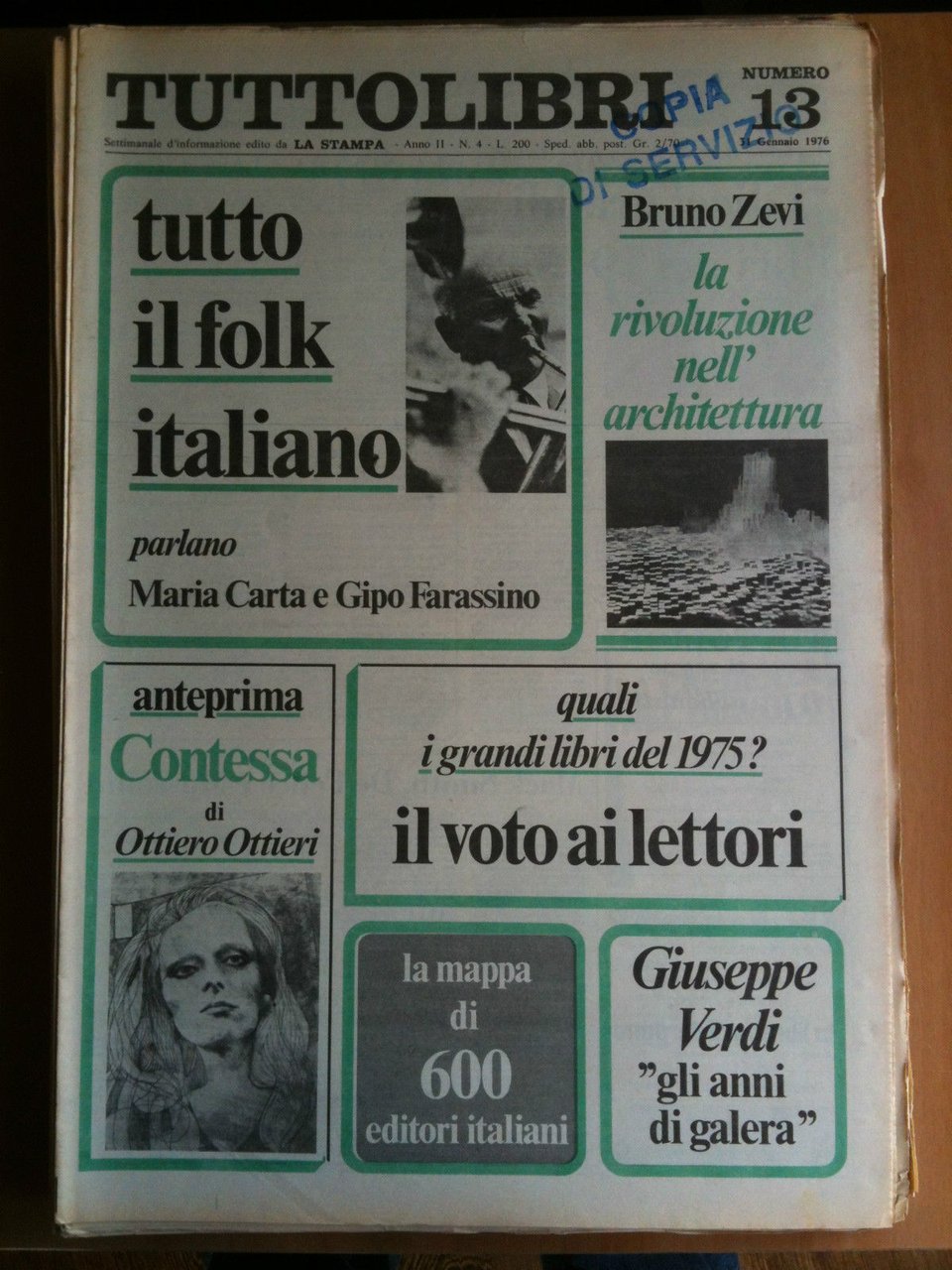 TUTTOLIBRI Anno II n^ 13 - 31 Gennaio 1976