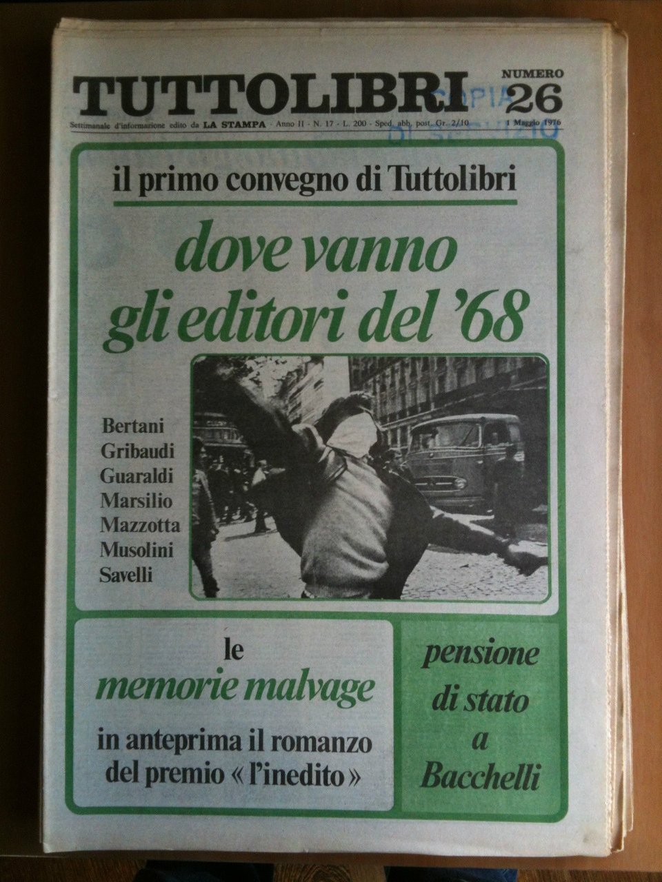 TUTTOLIBRI Anno II n^ 26 - 1 Maggio 1976