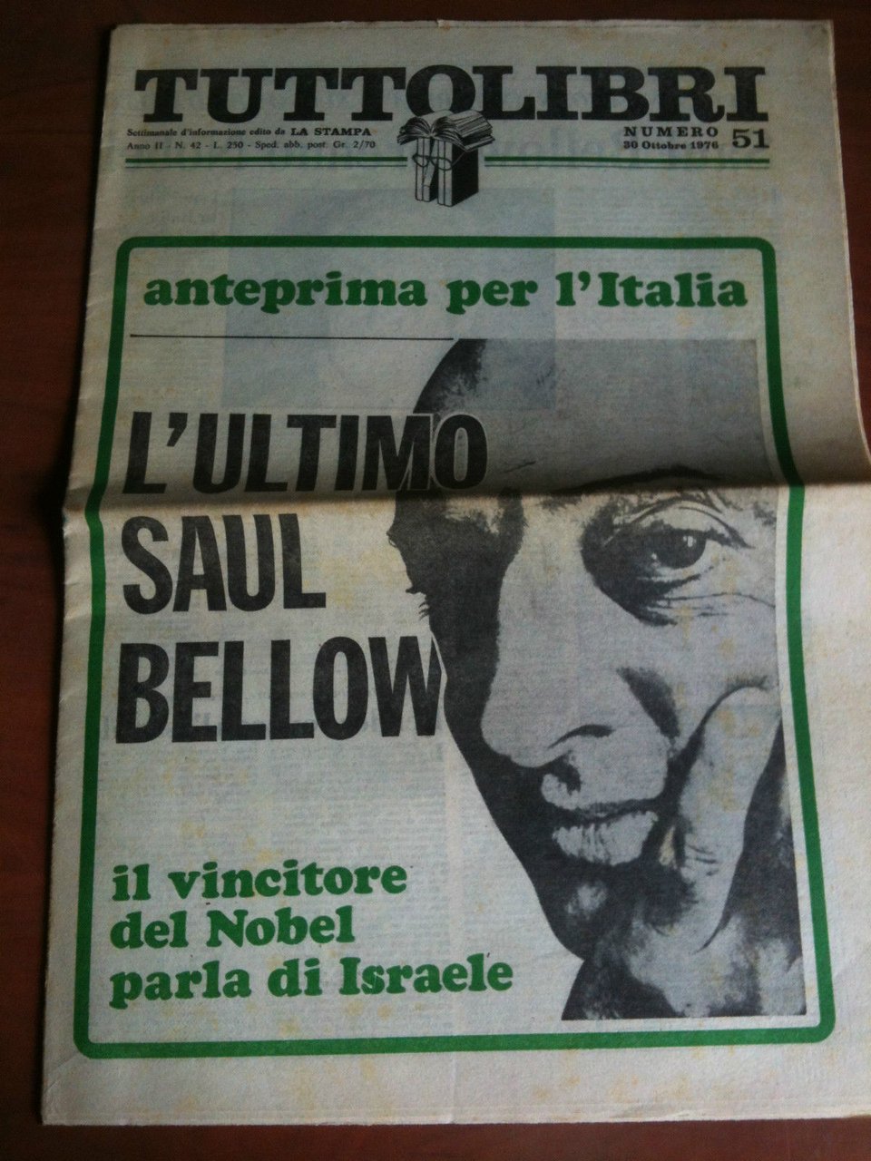 TUTTOLIBRI Anno II n^ 51 - 30 Ottobre 1976 | Immagine principale