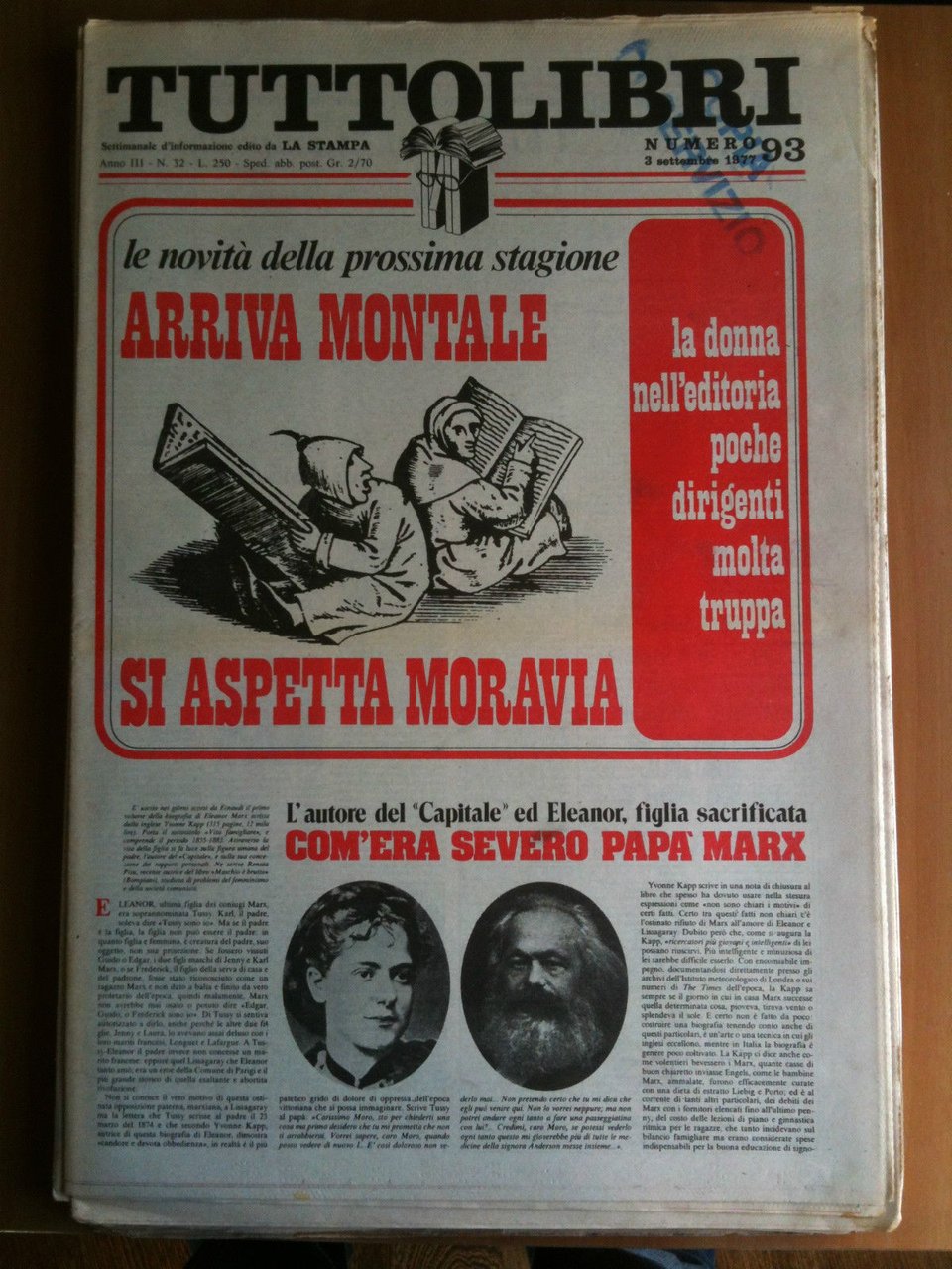 TUTTOLIBRI Anno III n^ 93 - 3 Settembre 1977