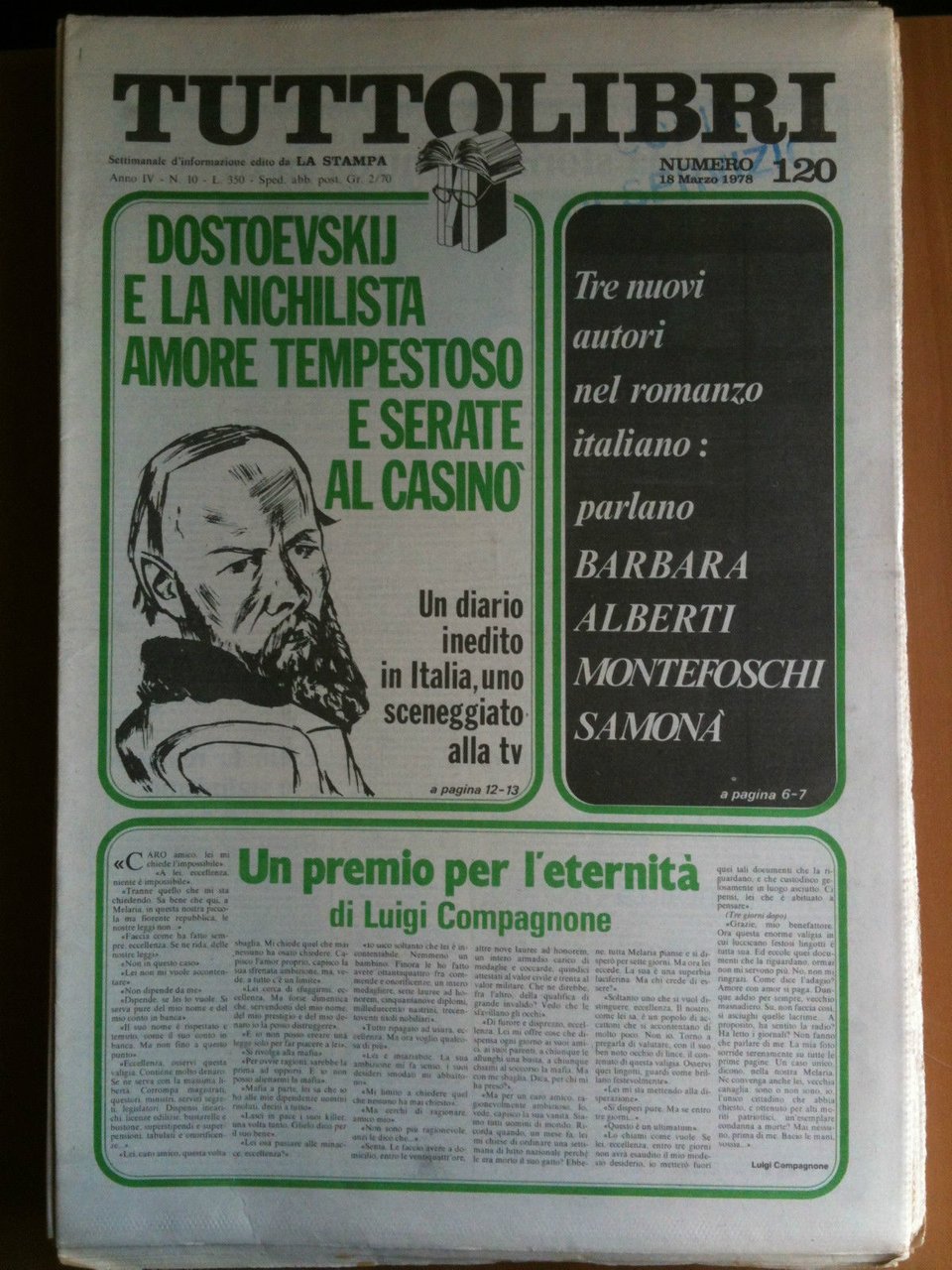 TUTTOLIBRI Anno IV n^ 120 - 18 Marzo 1978