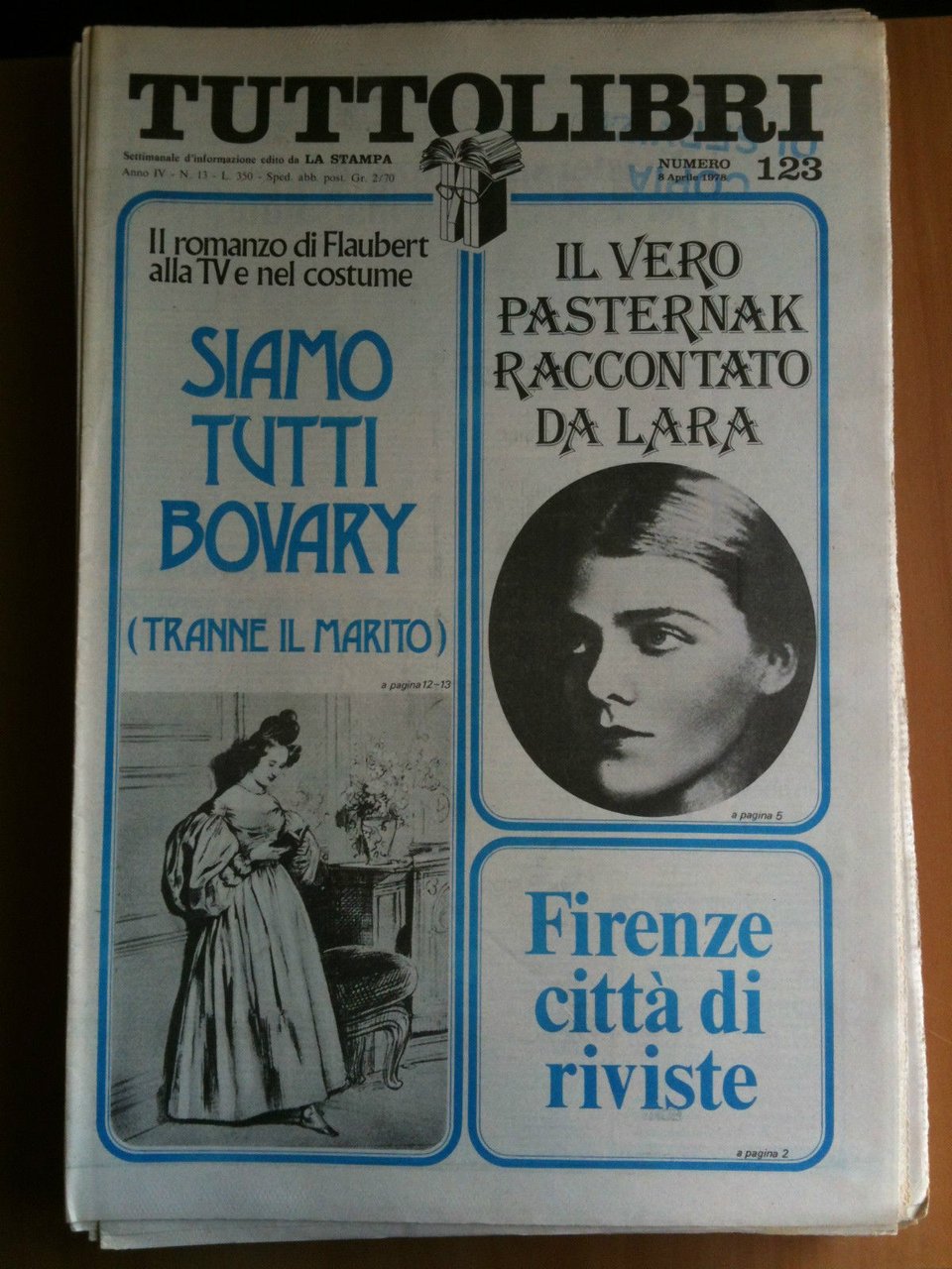 TUTTOLIBRI Anno IV n^ 123 - 8 Aprile 1978