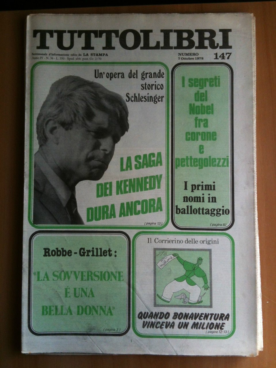 TUTTOLIBRI Anno IV n^ 147 - 7 Ottobre 1978 | Immagine principale