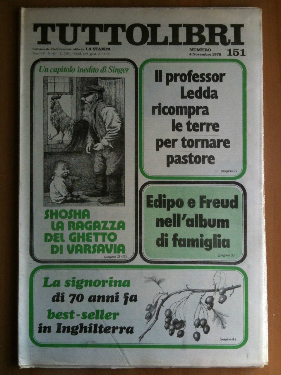 TUTTOLIBRI Anno IV n^ 151 - 4 Novembre 1978