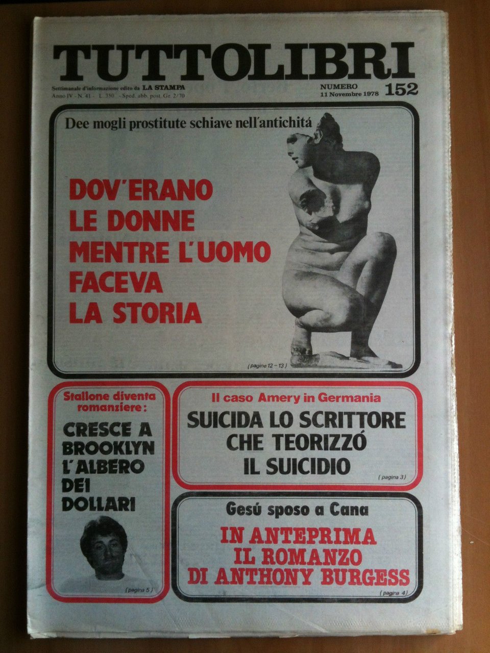 TUTTOLIBRI Anno IV n^ 152 - 11 Novembre 1978