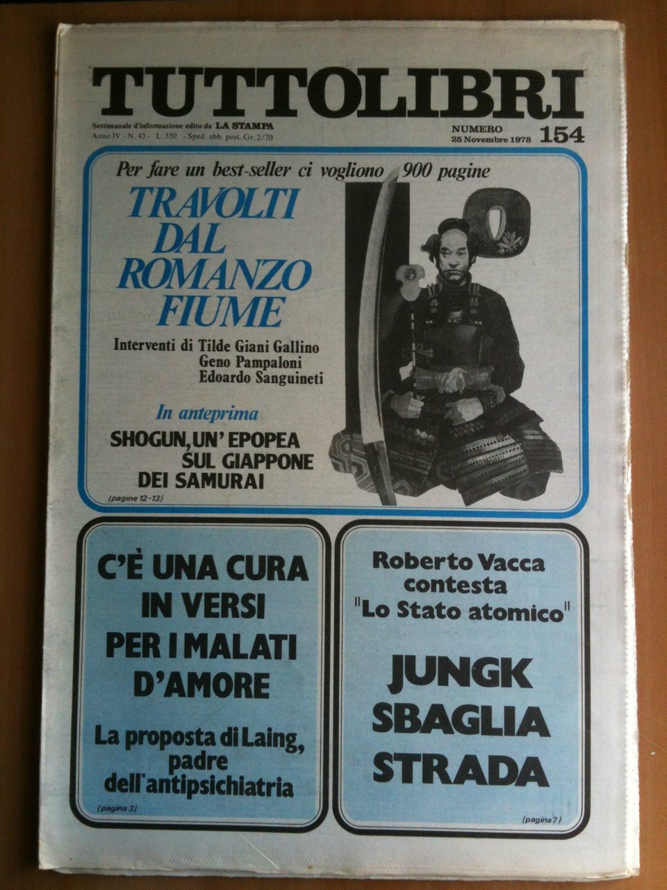 TUTTOLIBRI Anno IV n^ 154 - 25 Novembre 1978