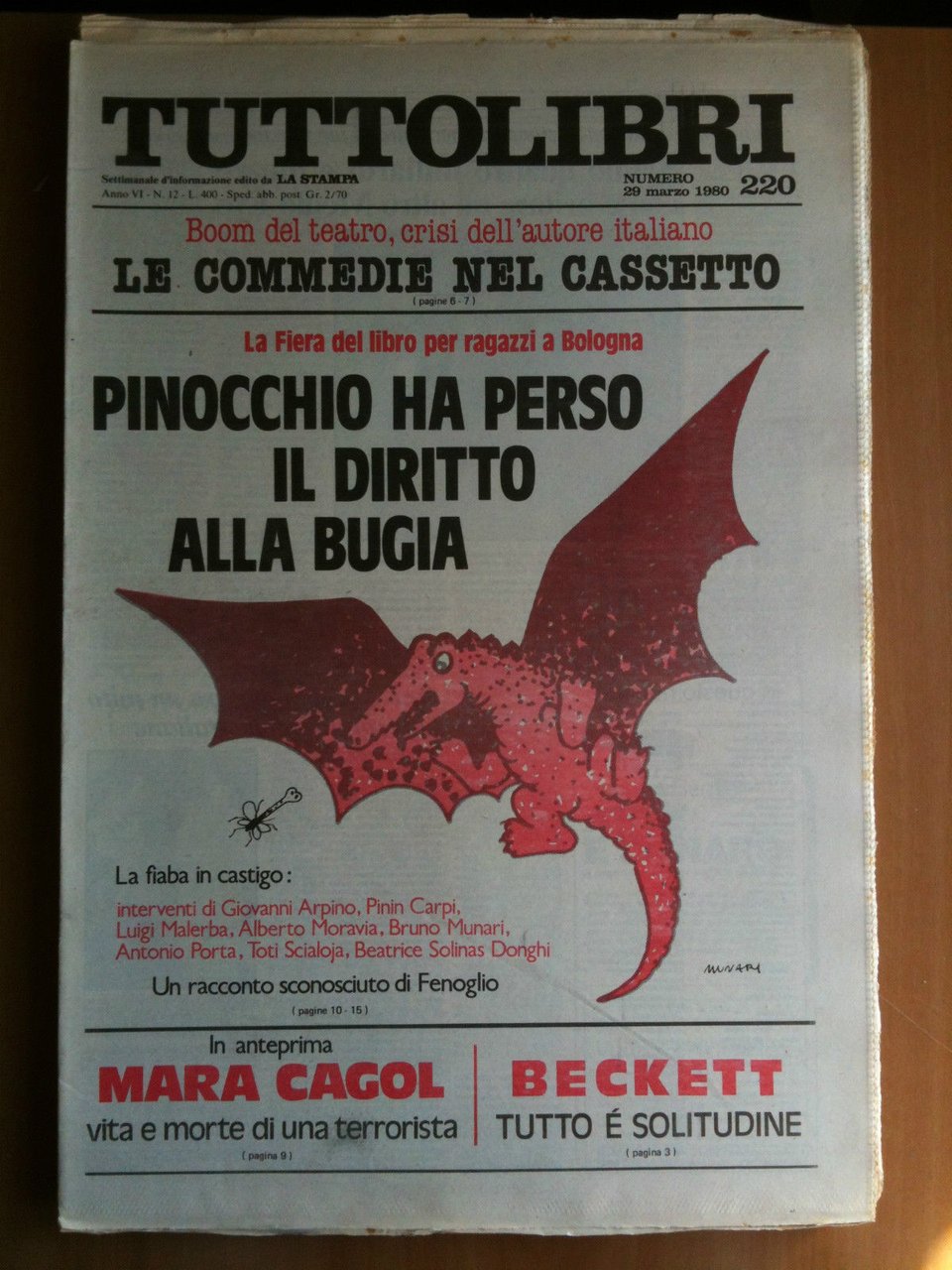 TUTTOLIBRI Anno VI n^ 220 - 29 Marzo 1980