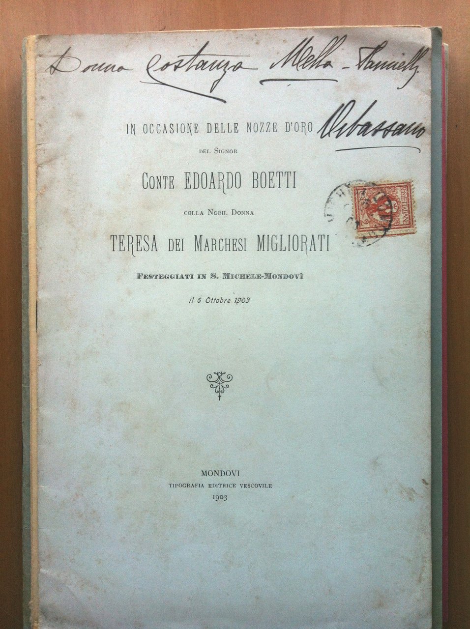 Ventennale della fondazione del R. Istituto Comm.le Eugenio Bona Biella …