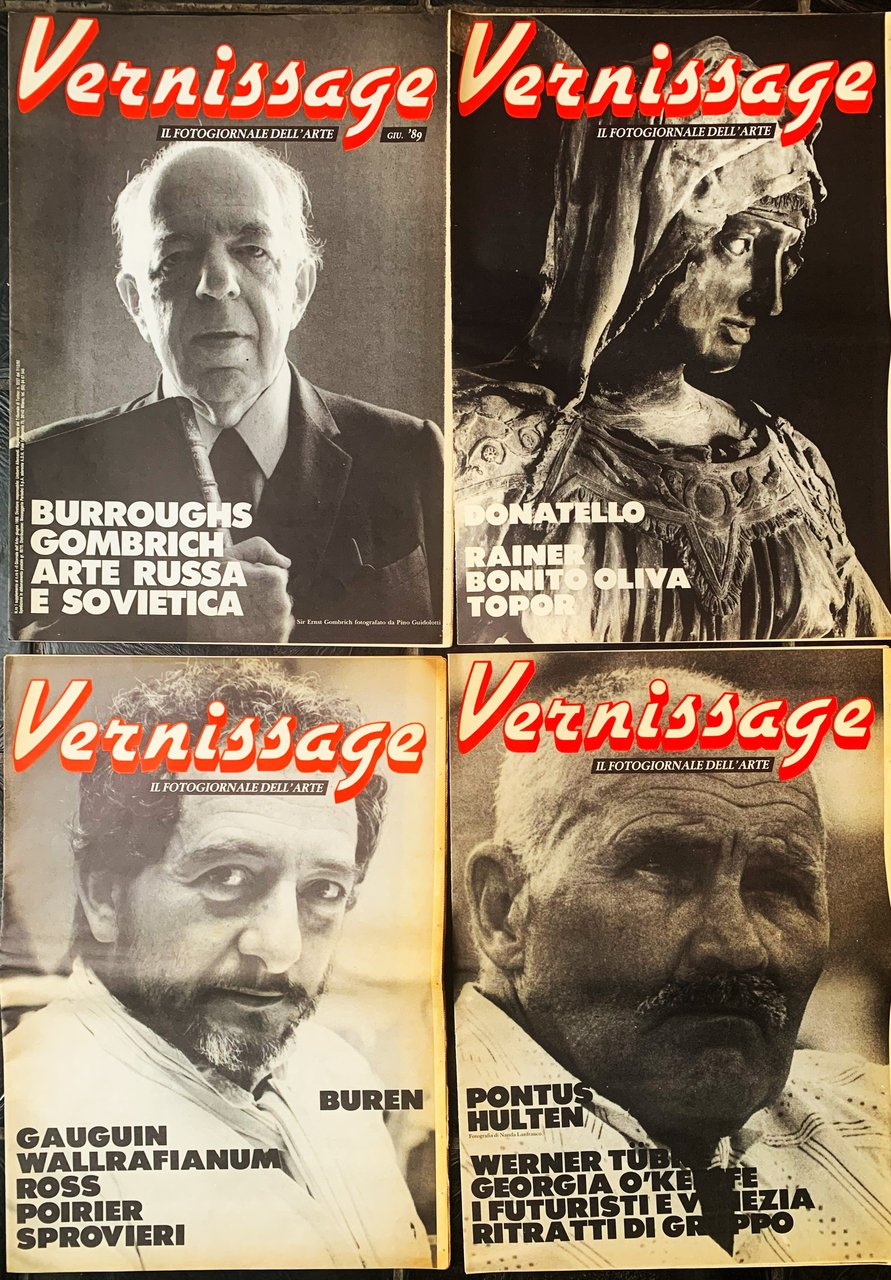 Vernissage Il fotogiornale dell'Arte quattro numeri 1986 e 1989