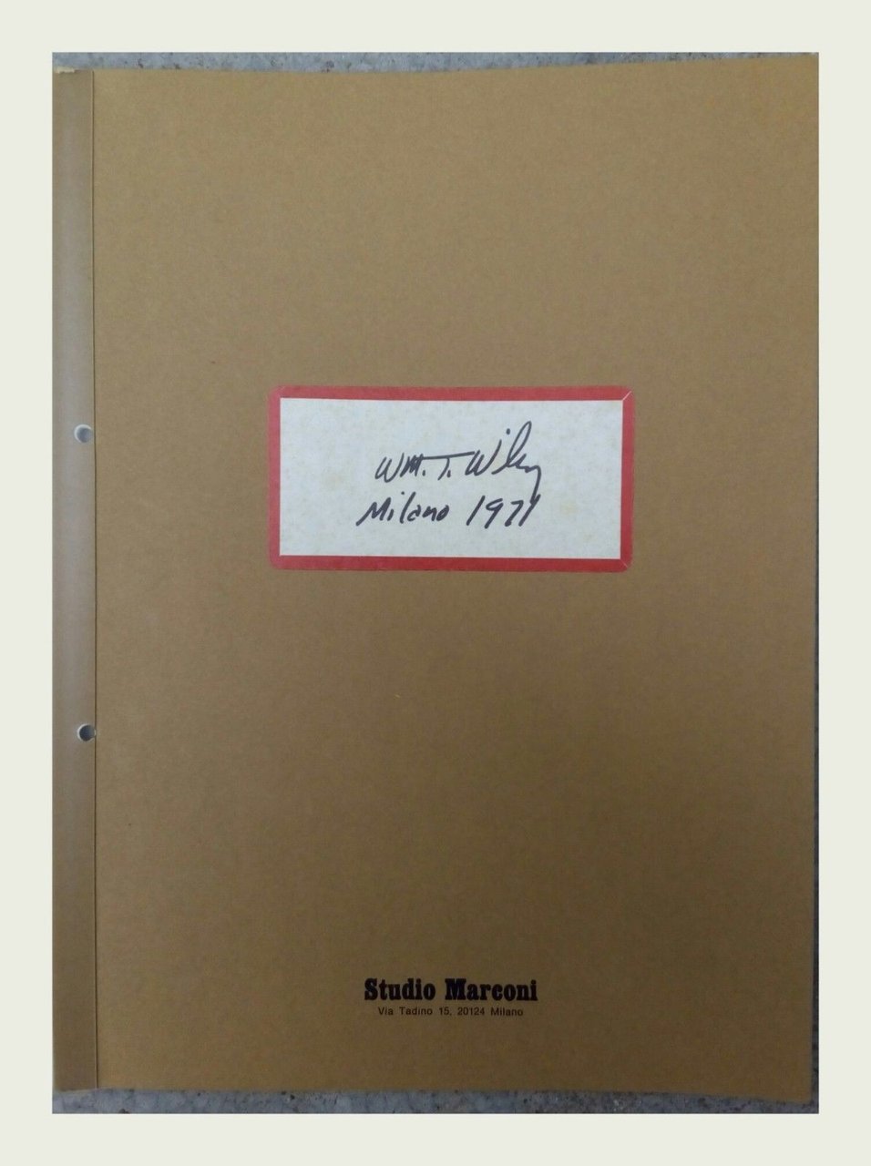 William Wiley mensile 6 bis Studio Marconi 1971