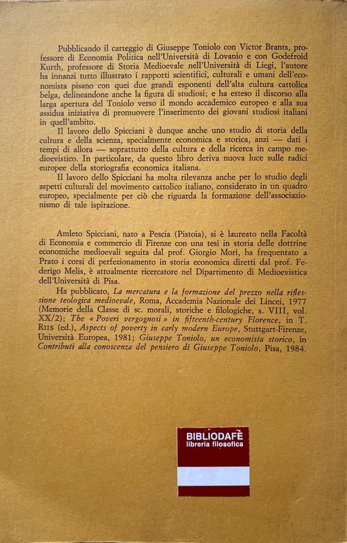 AGLI INIZI DELLA STORIOGRAFIA ECONOMICA MEDIOEVISTICA IN ITALIA. LA CORRISPONDENZA …