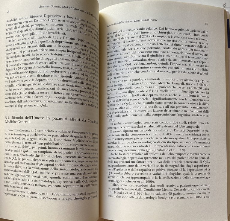 L'IMPATTO DELLA PSICOPATOLOGIA AFFETTIVA (SIA CONCLAMATA CHE SOTTOSOGLIA) SULLA QUALITÀ …