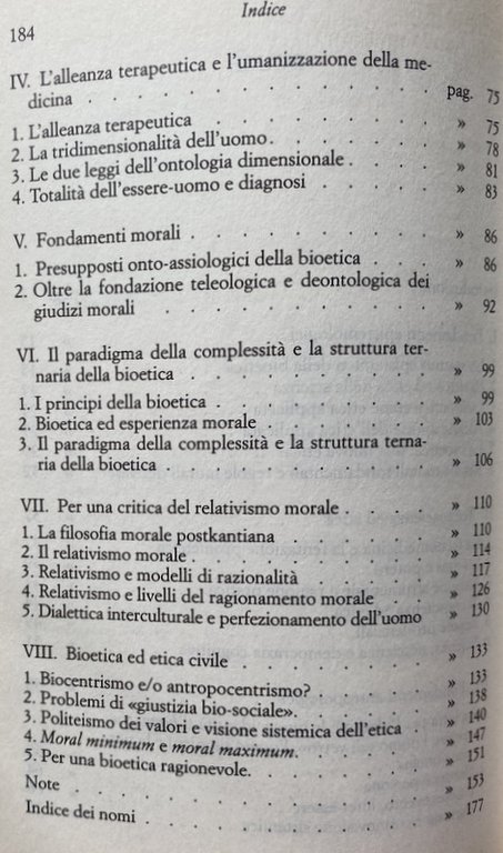 I FONDAMENTI DELLA BIOETICA. ASPETTI ANTROPOLOGICI ONTOLOGICI E MORALI