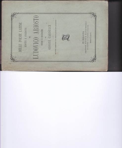 Delle poesie latine edite e inedite di Ludovico Ariosto. Studi …